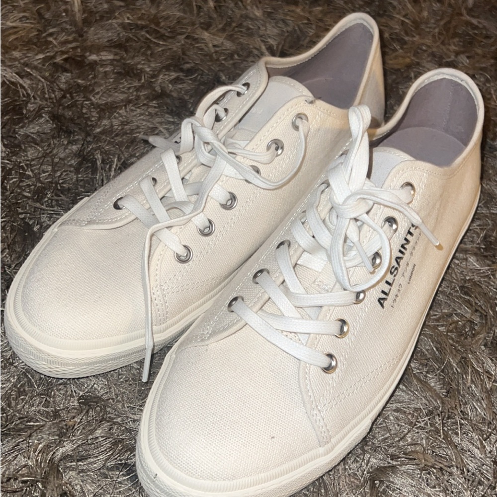 All Saints White Athletic Shoes